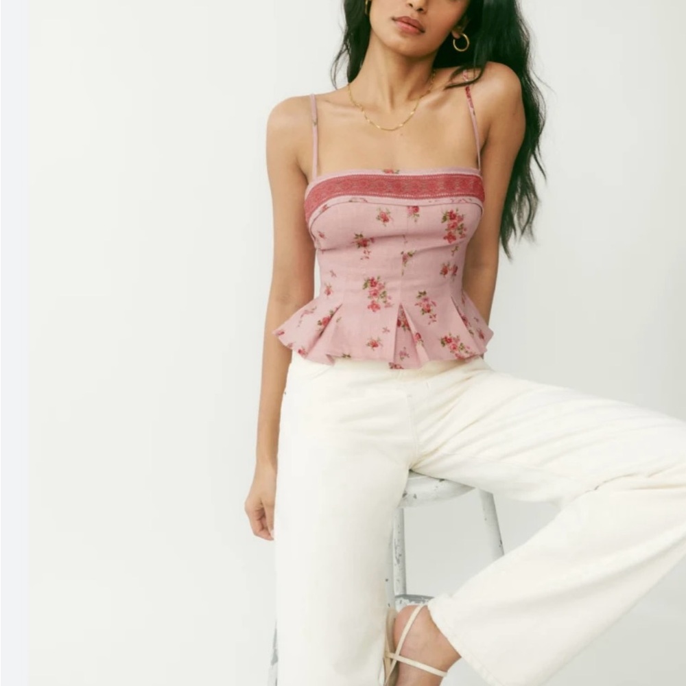 Meryl Linen Top· NWT · Reformation